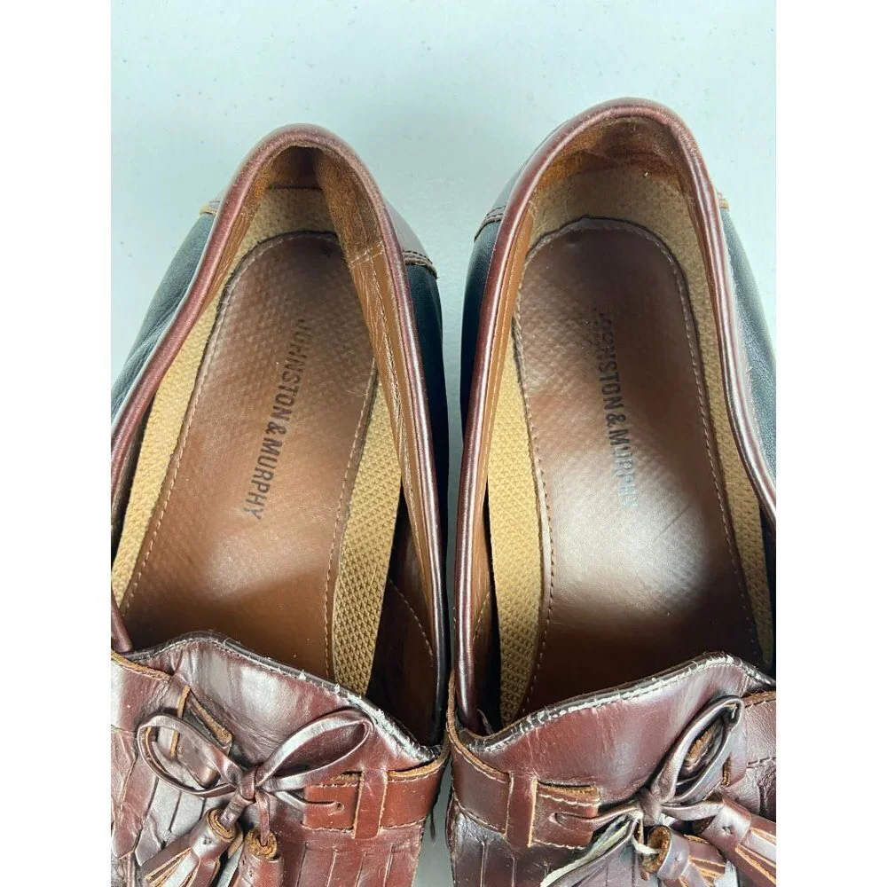 ✨2/$20✨ Johnston & Murphy Mens Black and Brown with‎ tassels loafers Size 11M